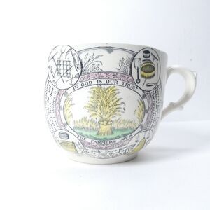 The Farmers Arms Prayer Mug Adams England Oversized Vintage Ironstone